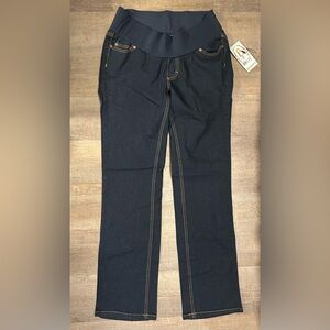Oh! Mamma Womens Dark blue maternity jeans/Front&Back Pockets Size Medium // NWT